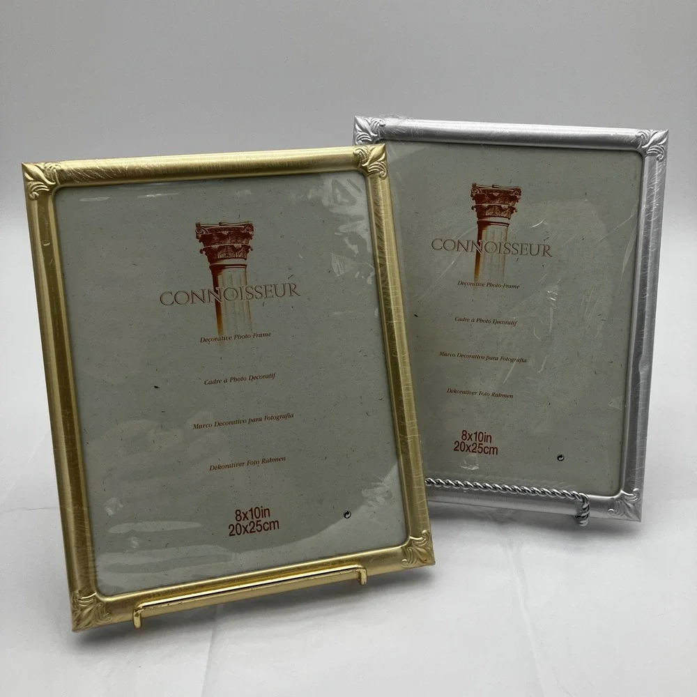 Connoisseur Photo Frame Set 8x10 Gold Silver Ornate Decorative 2 Pack